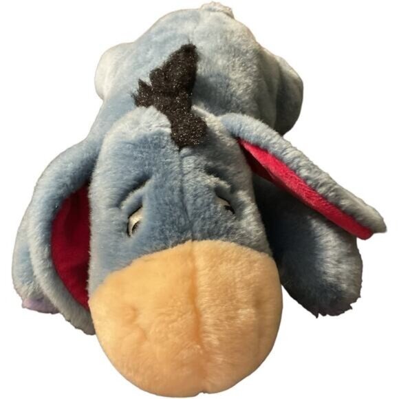Disney Eeyore Detachable Tail Plush Stuffed Animal Blue & Purple Soft Toy - Picture 1 of 8